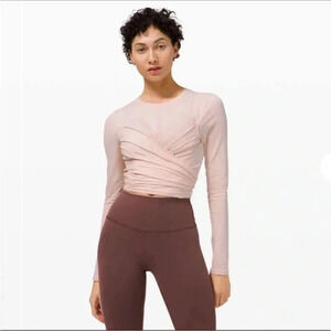 lululemon athletica Lululemon Wrap Long Sleeve Crop Top